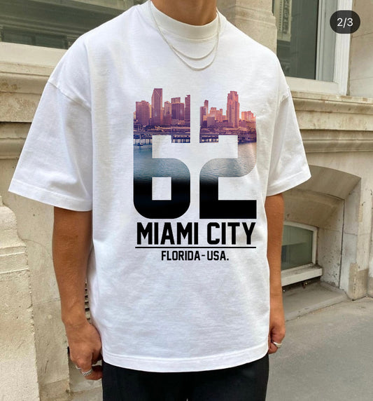 Miami Cityscape Vintage 1962 Men's T-shirt