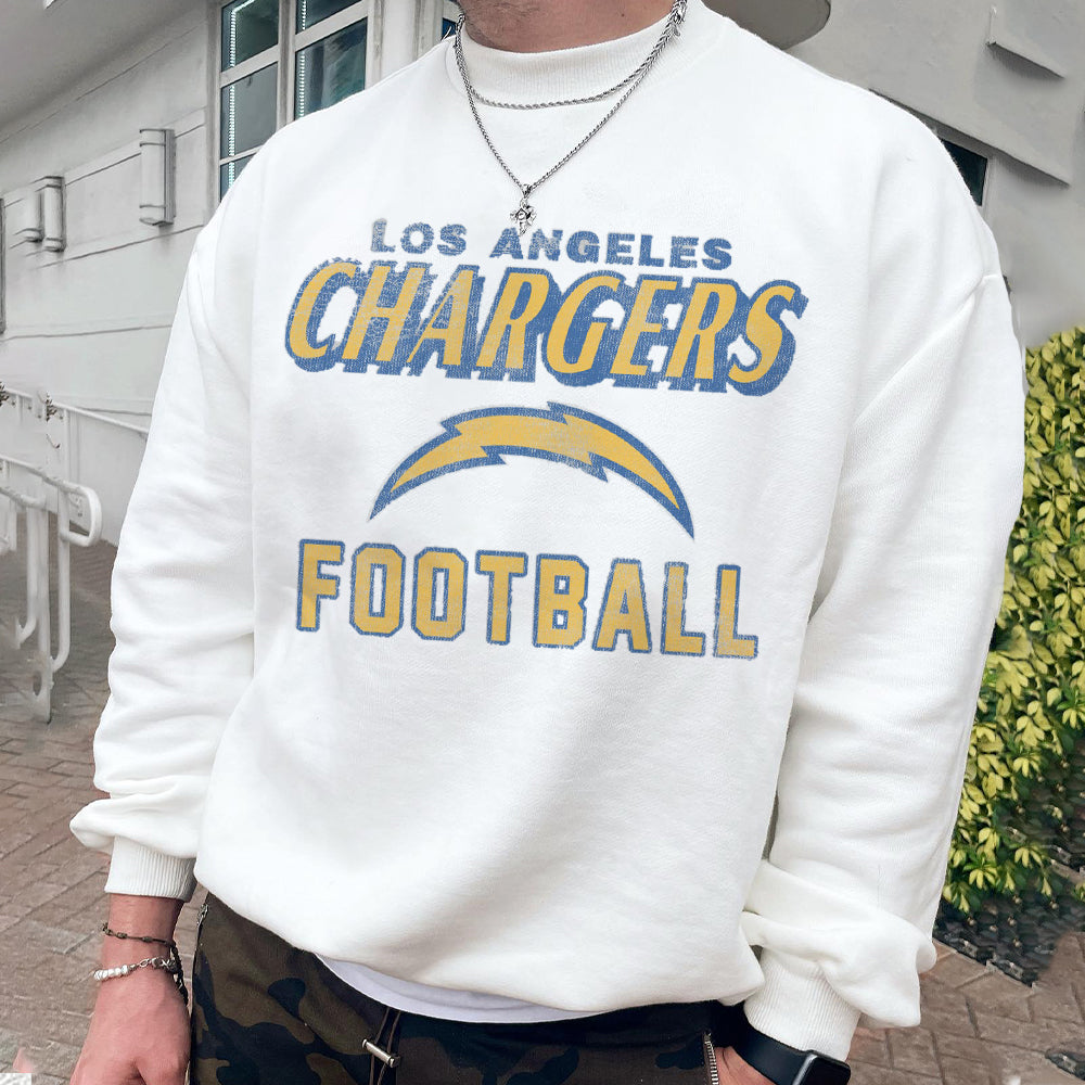 Clearance-LA Chargers Football Men's Pullover Sweatshirts-S