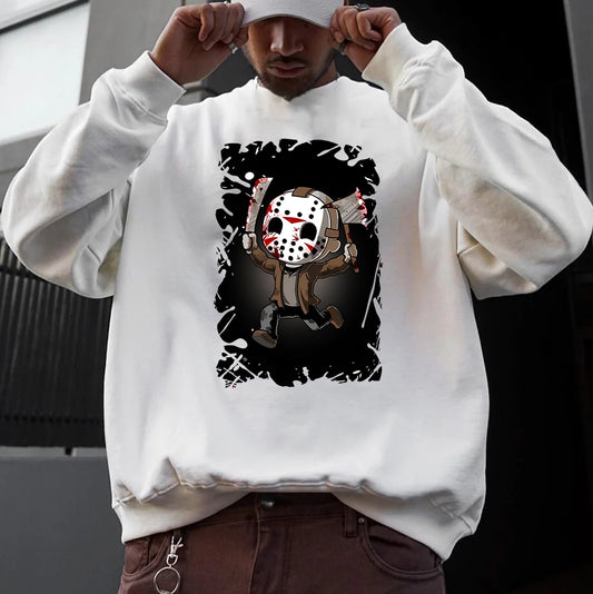 Terrifying Ghostly Figures Print Fashion Sweatshirt
