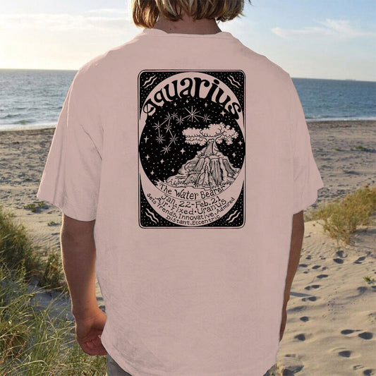 Aquarius Graphic Print Casual Men's T-Shirt