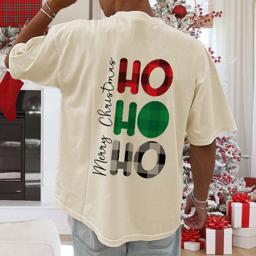 Christmas Print Men's Cotton T-shirt