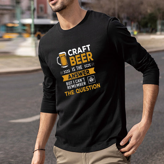 Oktoberfest Beer Print Men's Casual Long Sleeve T-Shirts-B
