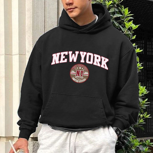 Clearance-New York 1993 Men's Fleeced Hoodie-L