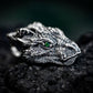 Men's Viking Green Eye Dragon Head Necklace