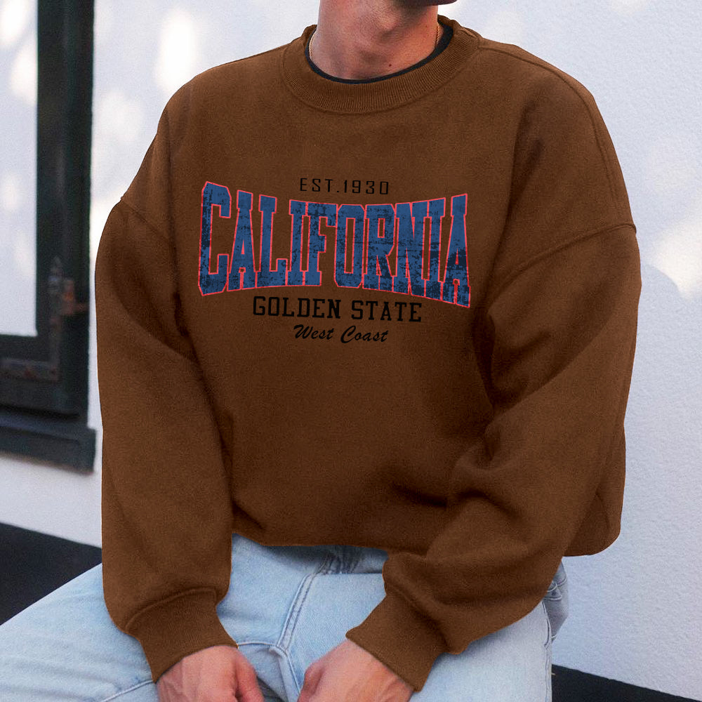 California 1930 Men's Casual Pullover Sweatshirts