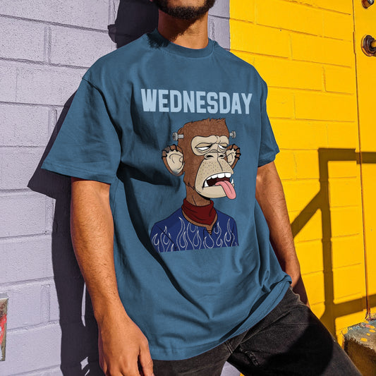 Wednesday Alphabet Graphic Print Men's T-Shirt