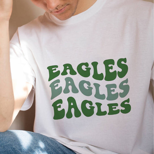 Eagles Letter Print Men's Cotton T-shirt