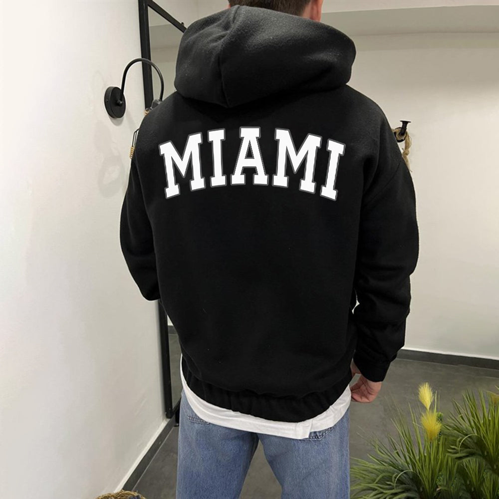 Miami Men's Loose Fit Casual Hoodies