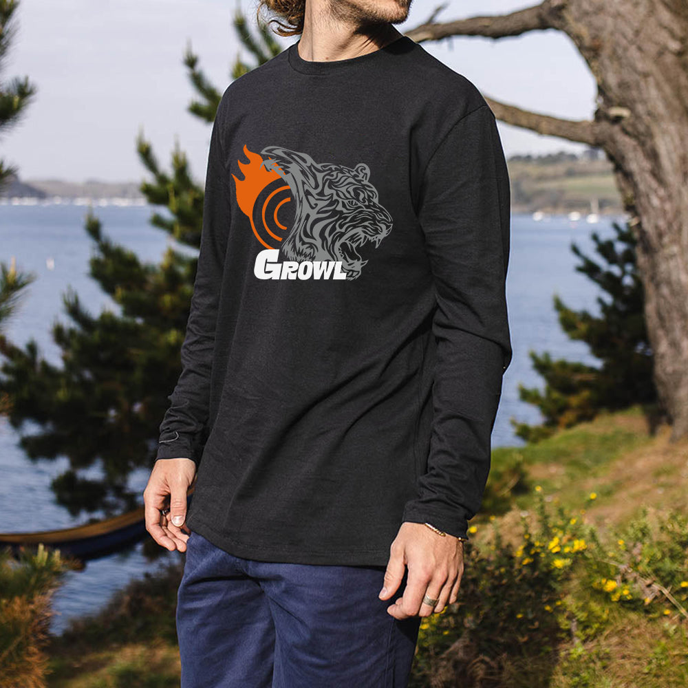 NOVAROPA™ Tiger Graphics Casual Men's Long Sleeve T-shirt-B