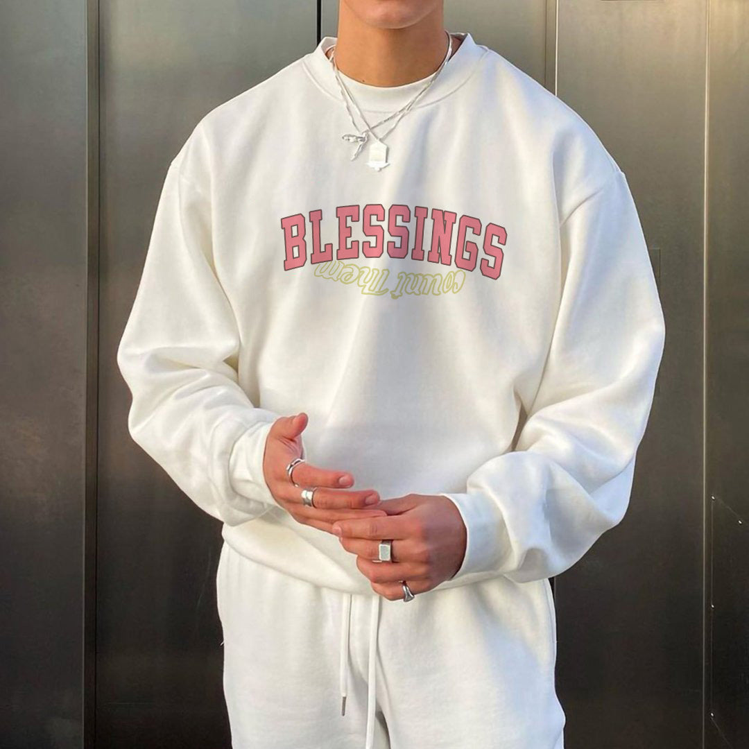 Blessings Men's Oversized Crew Neck Sweatshirt