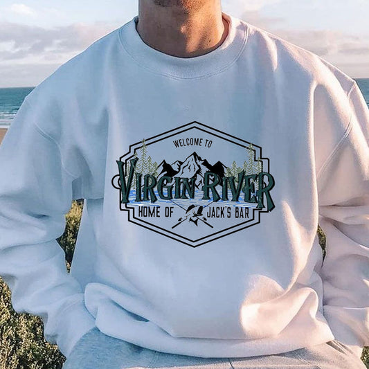 Virgin River Print Crew Neck Sweatshirt