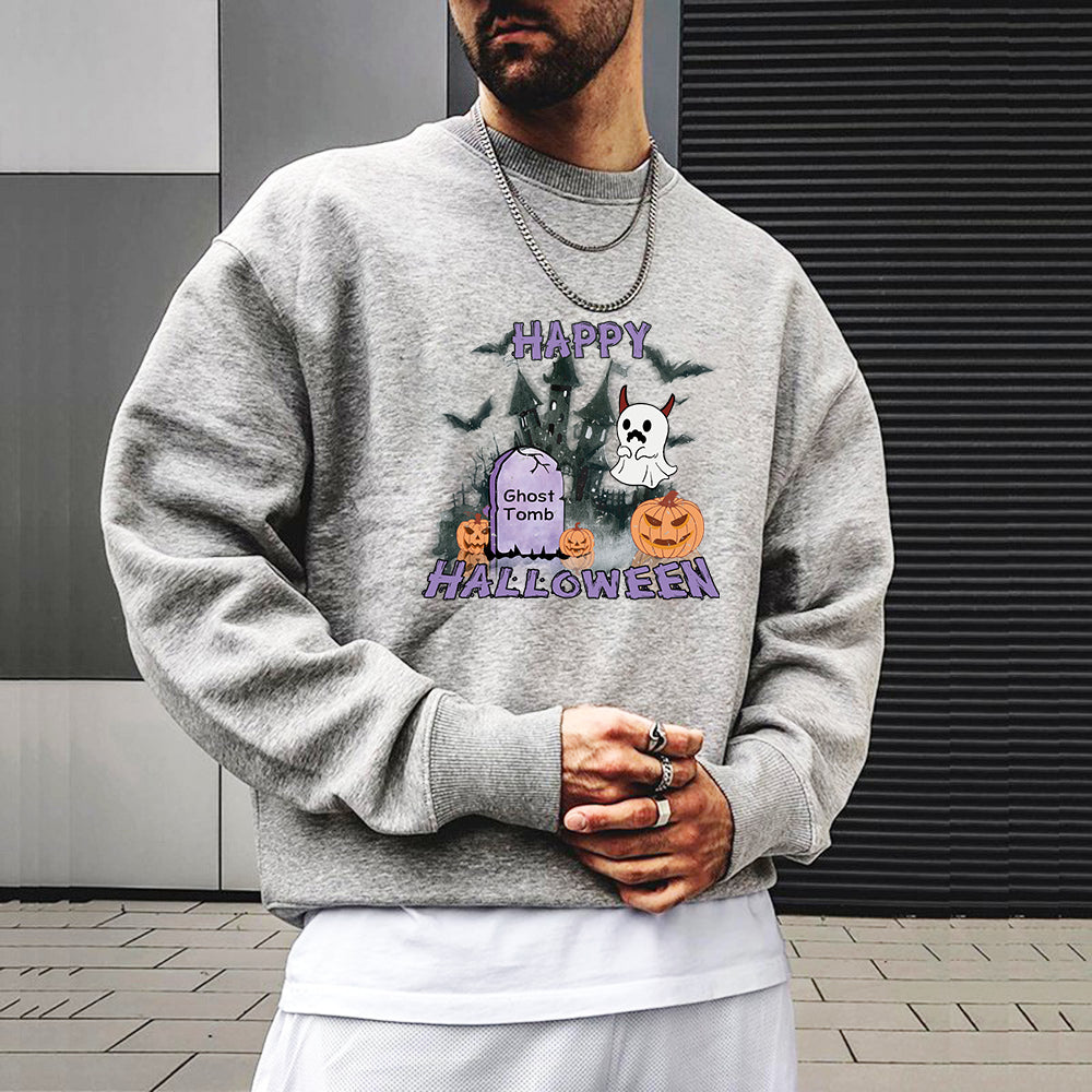 NOVAROPA™ Halloween Graphics Casual Men's Sweatshirt