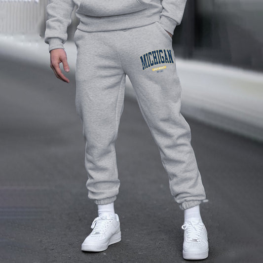 Michigan Men's Casual Streetwear Sweatpants