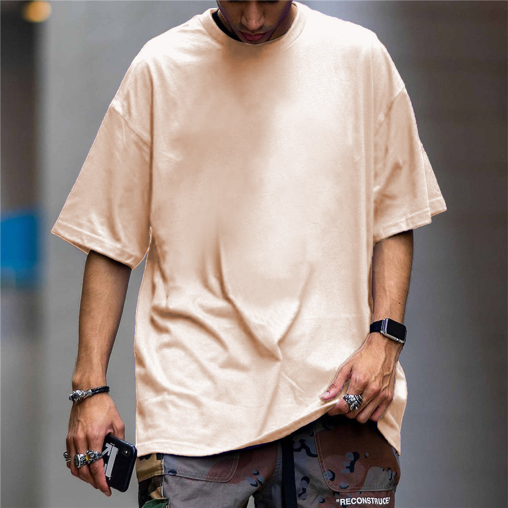 Casual Plain Loose Short Sleeve Men's T-Shirt