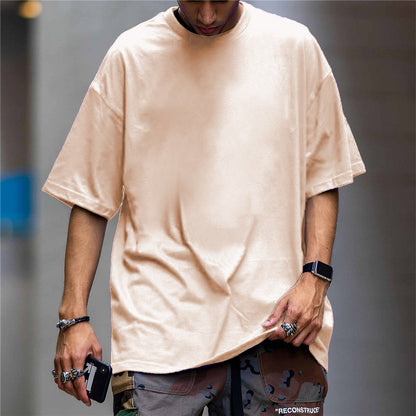 Casual Plain Loose Short Sleeve Men's T-Shirt