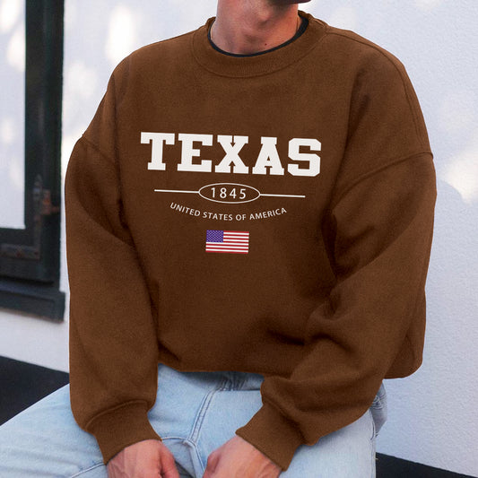 Texas 1845 Men's Casual Pullover Sweatshirts