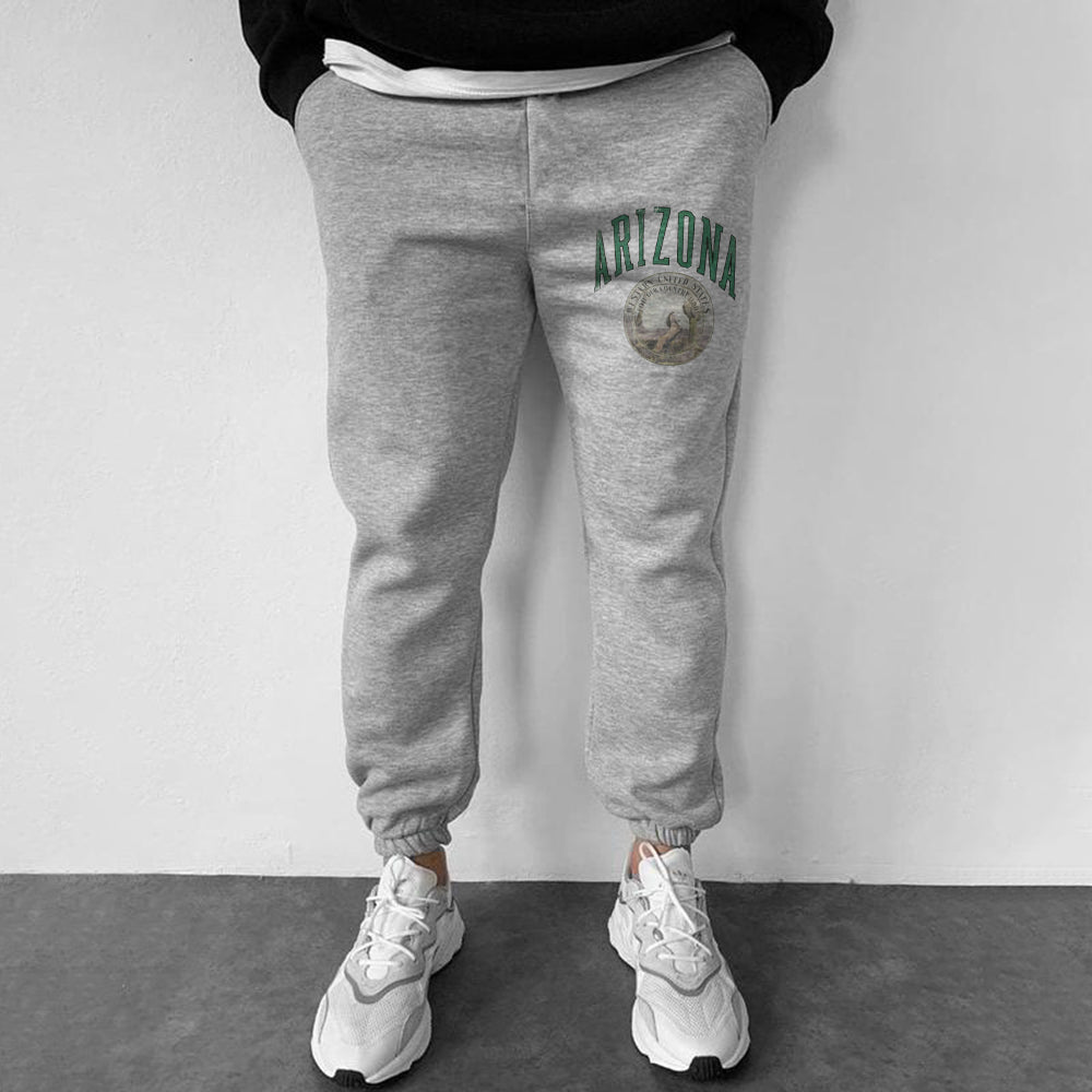 Arizona Men's Casual Elastic Waistband Fleece Sweatpants