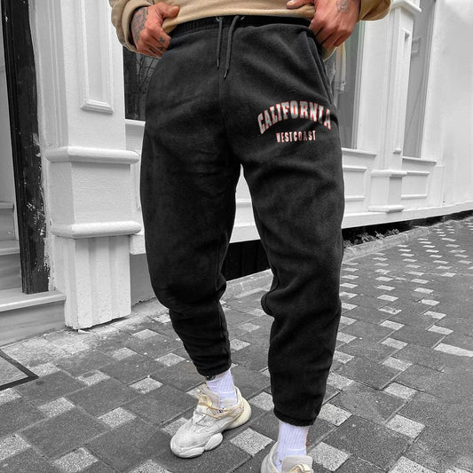 California West Coast Men's Streetwear Fleece Sweatpants