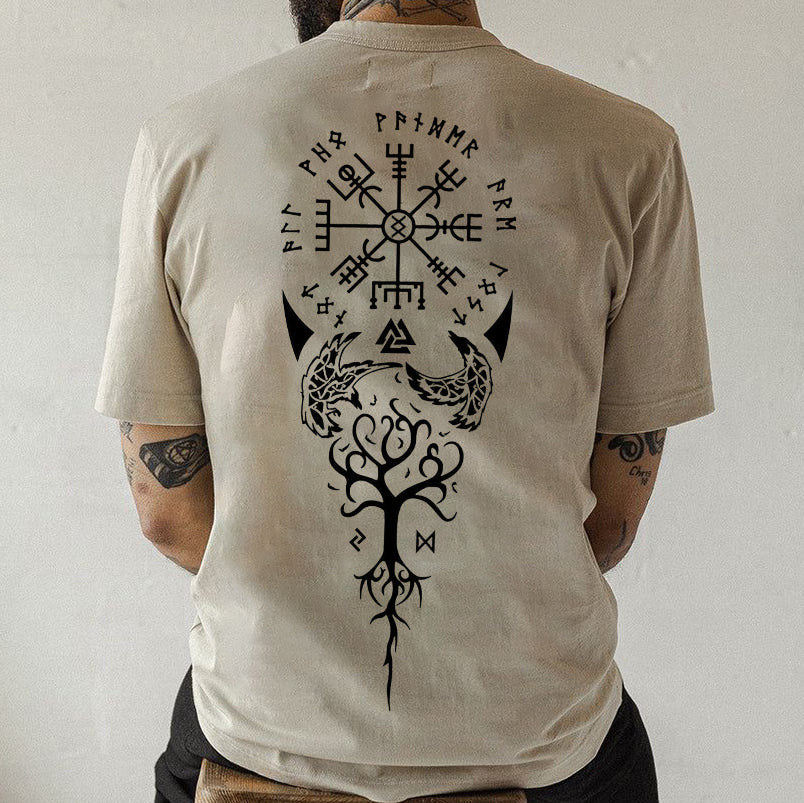 Viking Retro Culture Cotton T-shirt