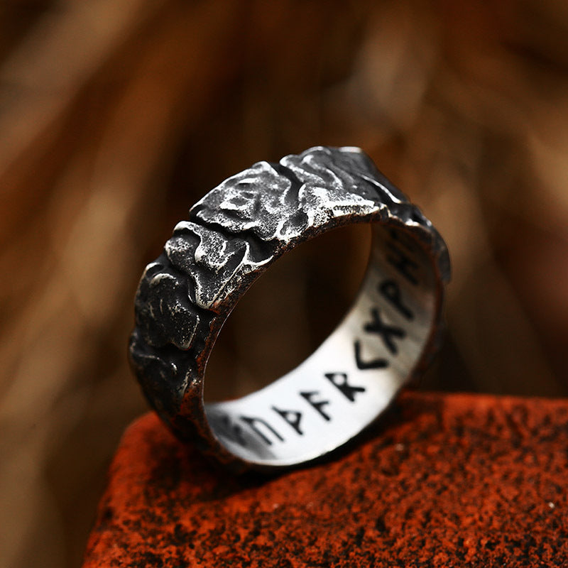 Men's Punk Viking Retro Crack Ring