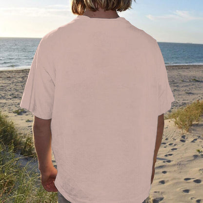 Casual Short Sleeve Plain Loose Men's T-Shirt