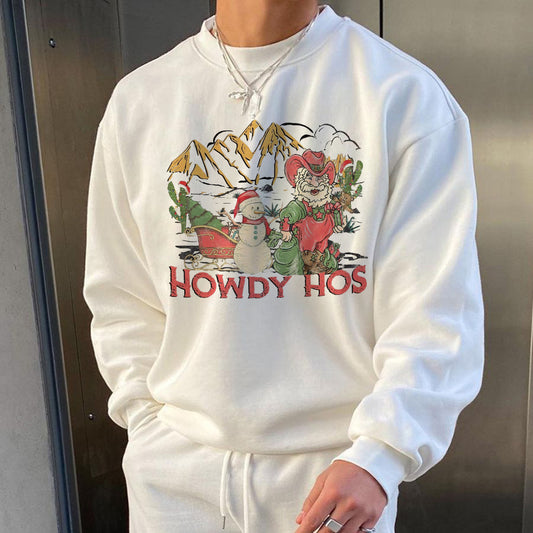 Howdy HOS Men's Christmas Casual Pullover Sweatshirts