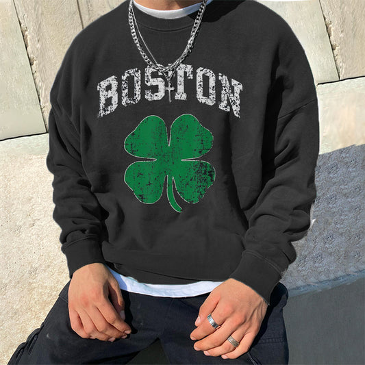 Boston Men's Casual Streetwear Sweatshirts