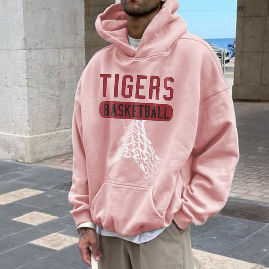 Tiger Basketball Men's Sports Hoodie Sweatshirt