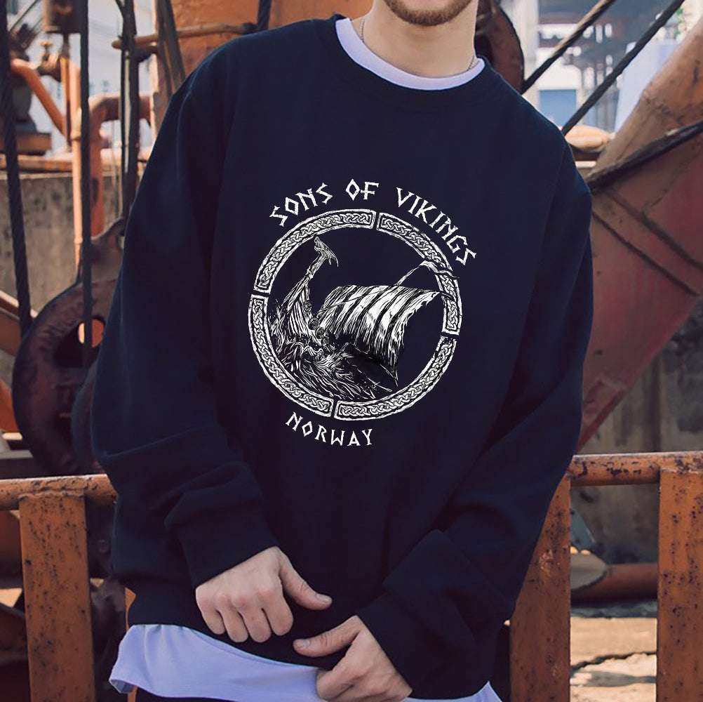 Nordic Viking Culture Print Men's Sweatshirt