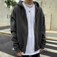 Clearance-Classic Streetwear Solid Color Zip Up Hoodies-2XL