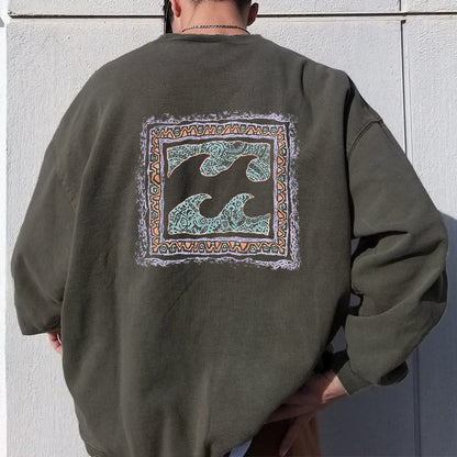 Surfing Graphic Print Men's Sweatshirt