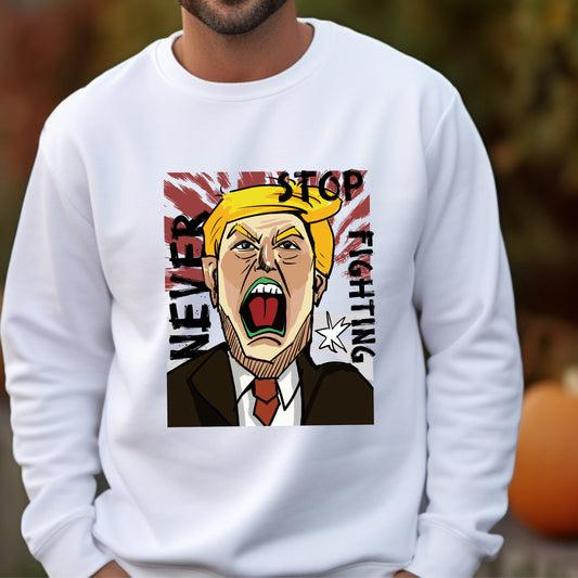 NOVAROPA™ Never Stop Fighting Men's Sweatshirt Inspired by Trump