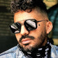 Retro Metal Hollow Square Frame Men's Sunglasses