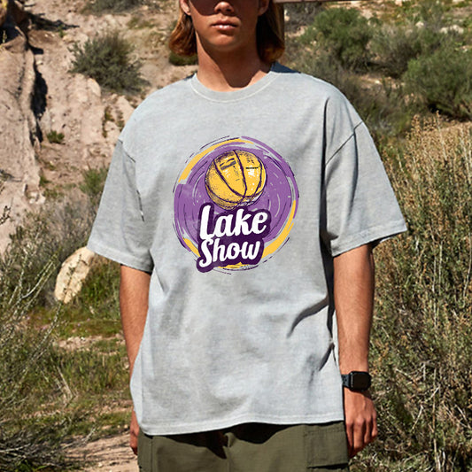 Lake Show Basketball Print  Men's T-Shirts