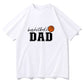 Sporty Basketball Dad Hoops and Letters Print Tee