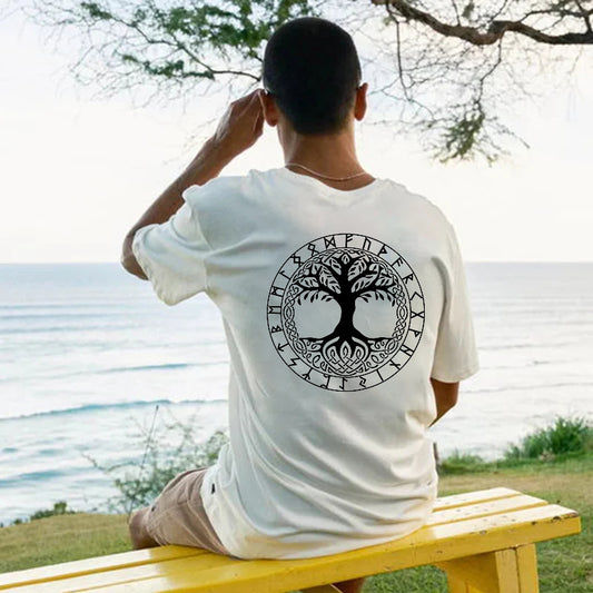 Yggdrasil Print Men's Cotton T-shirt