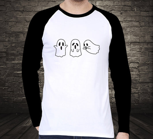 Ghost Print Men's Cotton Reglan T-shirt 180 GSM