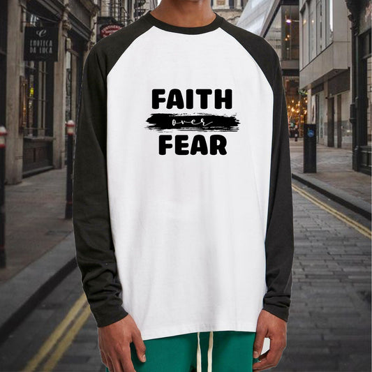 Faith Over Fear Men's Reglan Cotton Tee