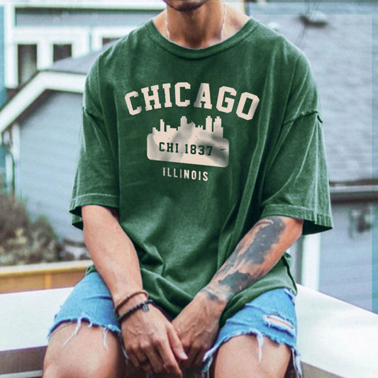 NOVAROPA™ Chicago 1838 Men's Retro T-shirt