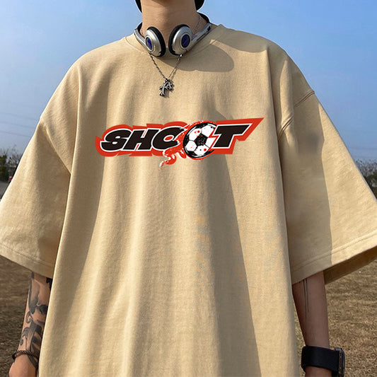 NOVAROPA™ Football Shoot Print Design Men's T-shirt