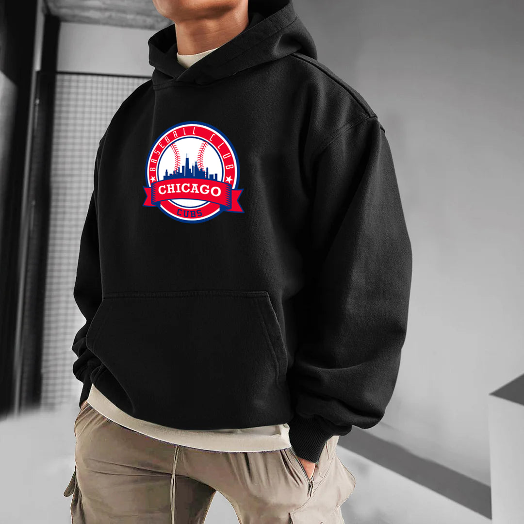 Chicago Cubs Baseball Men's Fleeced Hoodie