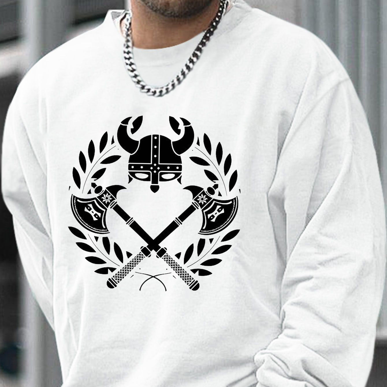 Viking Glory Print Men's Sweatshirt