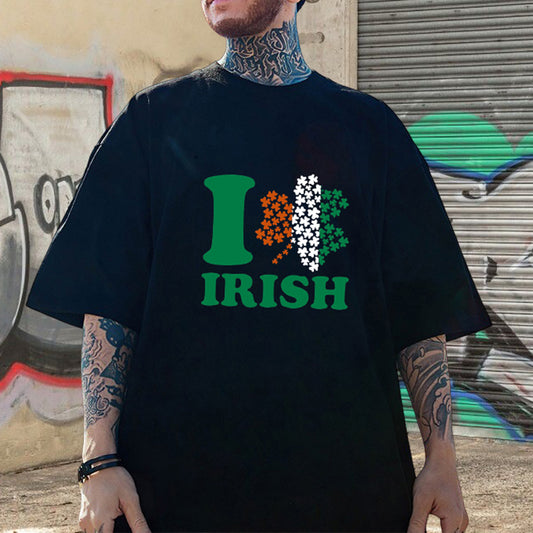Love for Ireland Shamrock Heart Irish Pride Tee