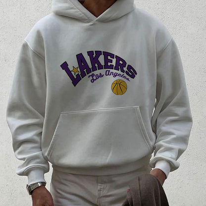 NOVAROPA™Lakers Print Men's Fleece Hoodie