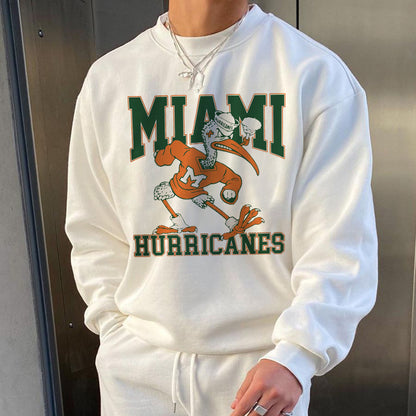 Clearance-MIAMI HURRICANES Football Men's Sweatshirt-2XL