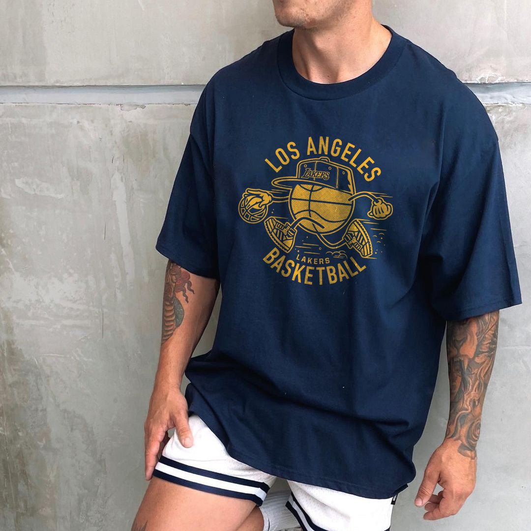 Men's Los Angeles Lakers Streetwear Cotton T-Shirts