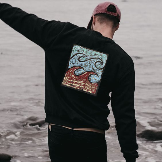 Surfing Graphic Print Men's Sweatshirt