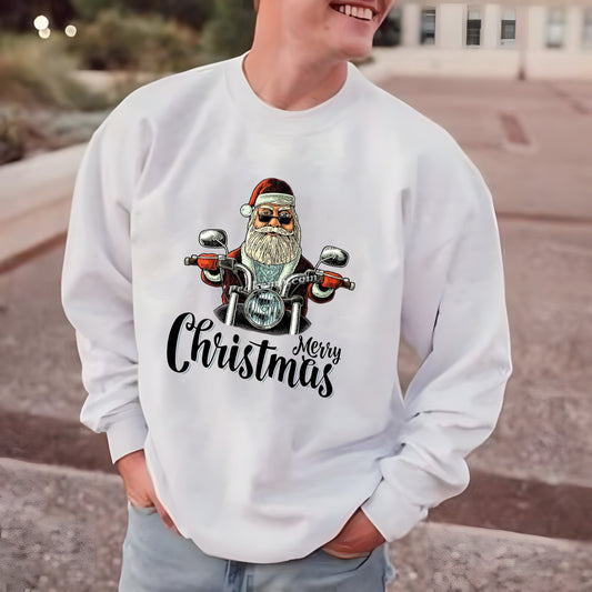 Santa‘s Motorcycle Joyride Crew Neck Sweatshirt’