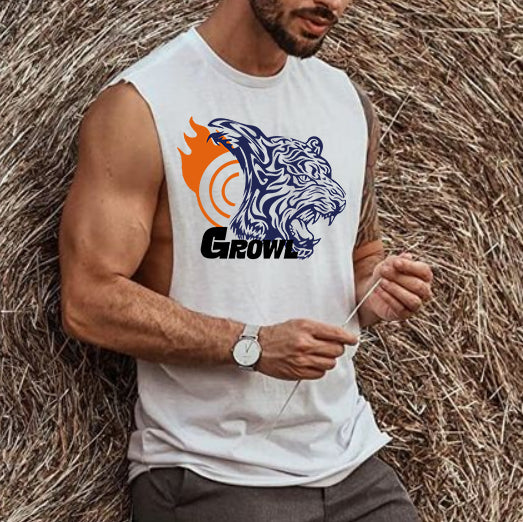 NOVAROPA™ Tiger Graphics Casual Men's Tank Top-B