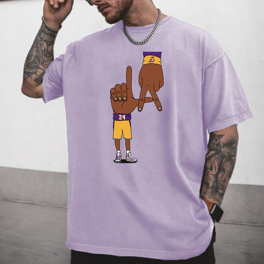 Basketball Sports Graphic Fun Print Casual Men's T-Shirt